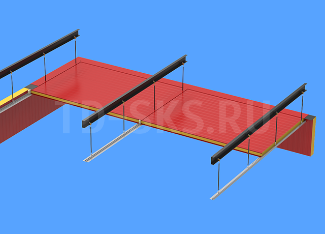 Монтаж потолочных сэндвич-панелей DAARTS